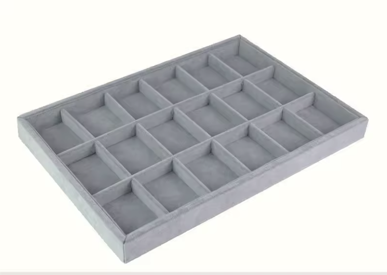 Органайзер для украшений бархатный Серый (32490754)