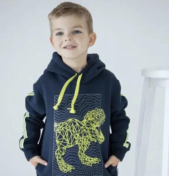 Кофта на мальчика Динозавр Robinzone КФ 665 110 см Темно-синий