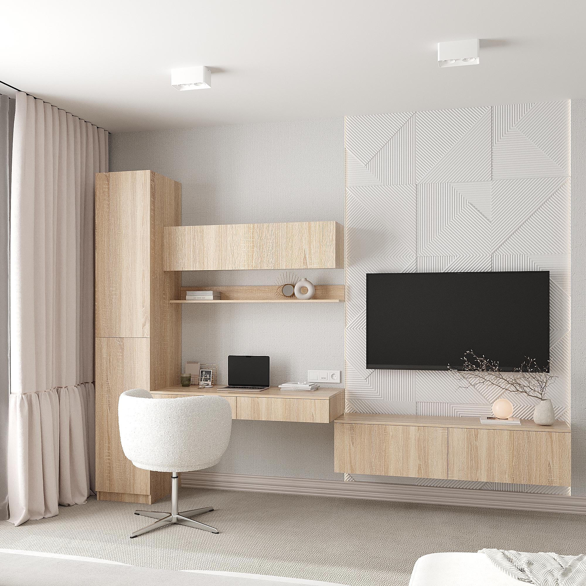 Комплект мебели Эйр пенал/стол подвесной/полка/тумба Дуб сонома (28523303)