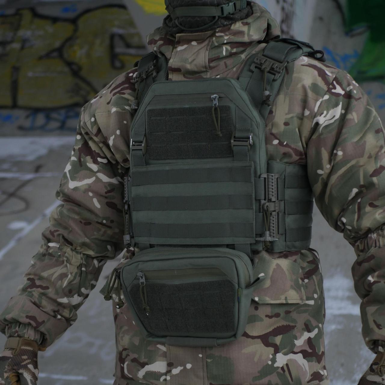 Сумка-напашник Kiborg GU Cordura M Khaki (2693880093) - фото 7