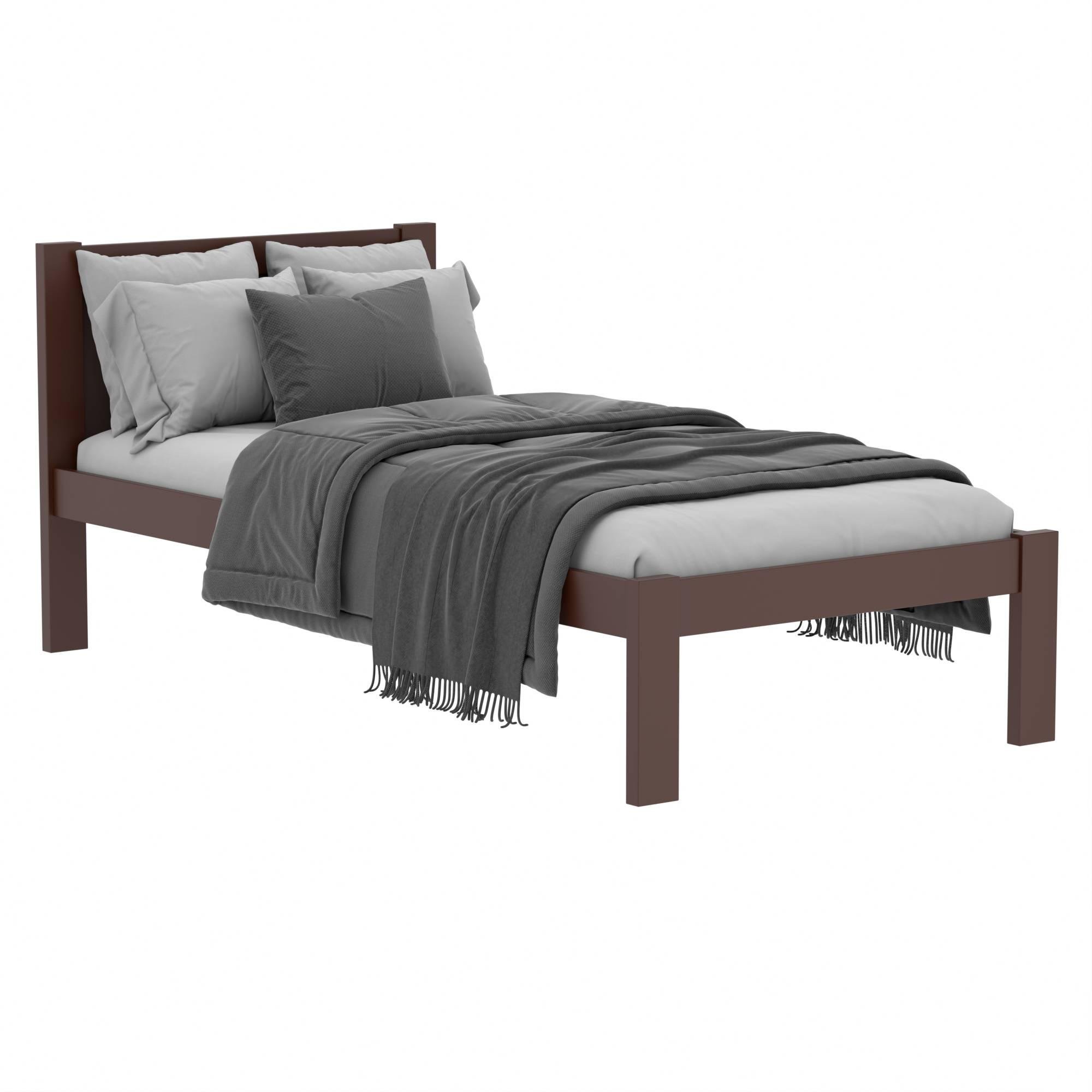 Кровать Неаполь односпальная дерево 80х190 Коричневый (552382)