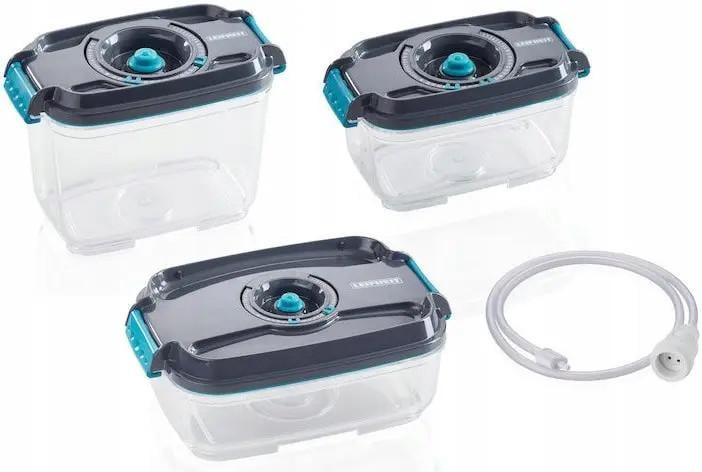 Набор вакуумных контейнеров Leifheit BPA-free для хранения продуктов 500/800/1400 мл (03233)