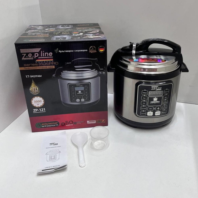 Мультиварка-скороварка Zepline ZP-121 на 7 литров с 17 программами 3000 Вт - фото 9 Мультиварка-скороварка Zepline ZP-121 на 7 литров с 17 программами 3000 Вт - фото 9