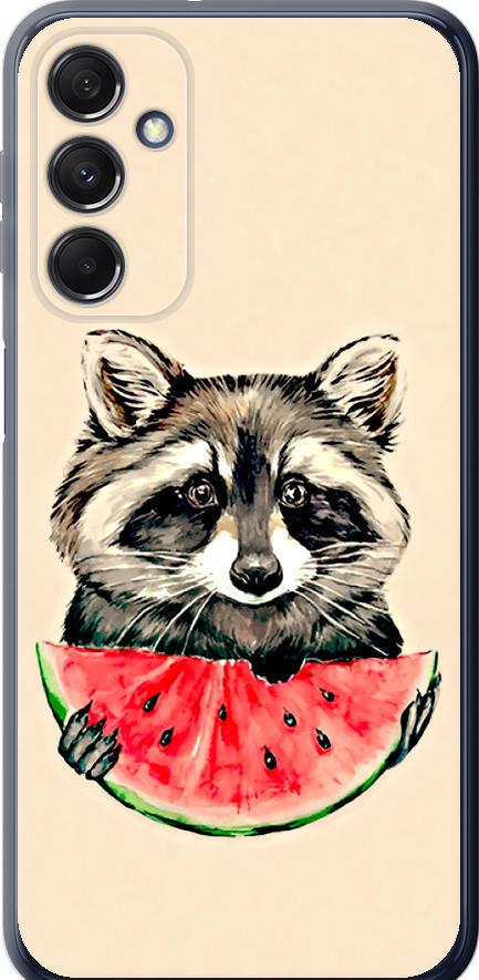 Чехол на Samsung Galaxy M34 5G Енотик с арбузом (4605u-3141-42517) Чехол на Samsung Galaxy M34 5G Енотик с арбузом (4605u-3141-42517)