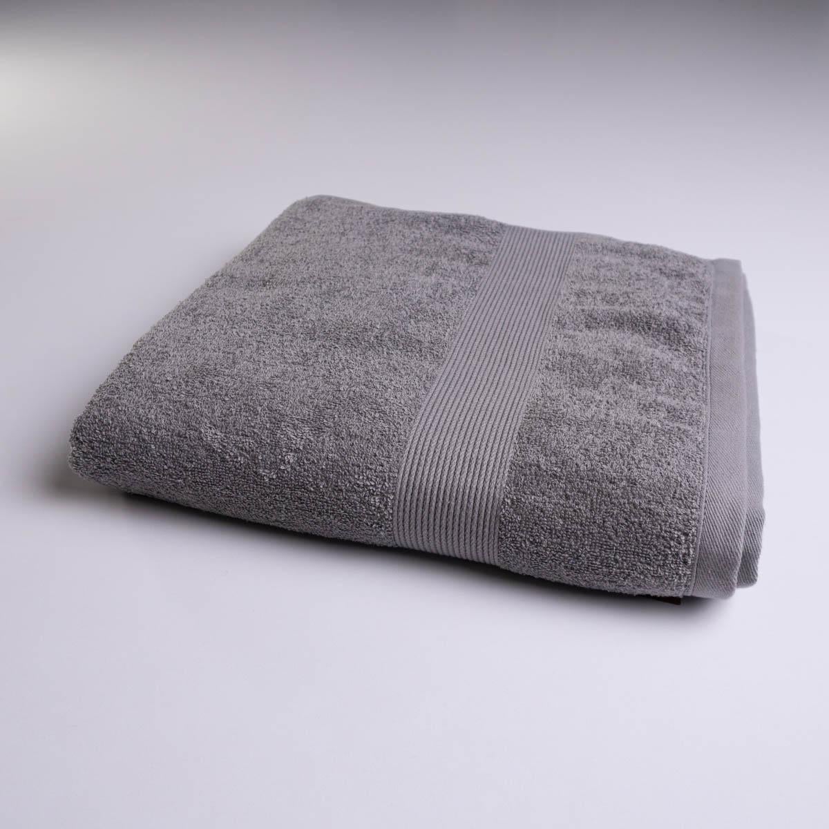 Полотенце банное махровое GM Textile с бордюром 70х140 см 400 г/м2 Серый (rm400b-140-grey)