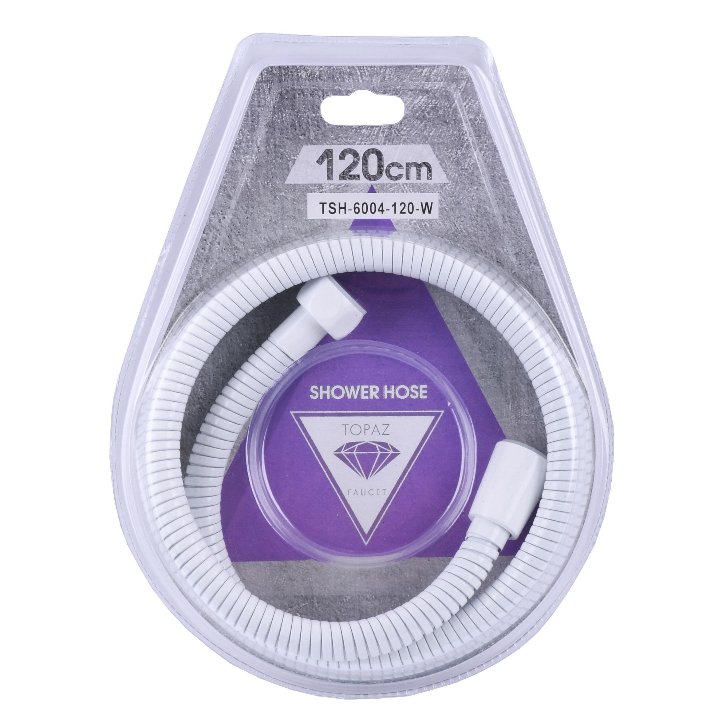 Шланг для душа в металлической оплетке TOPAZ TSH-6004-120-W 000020997 1200 мм Белый (110435)