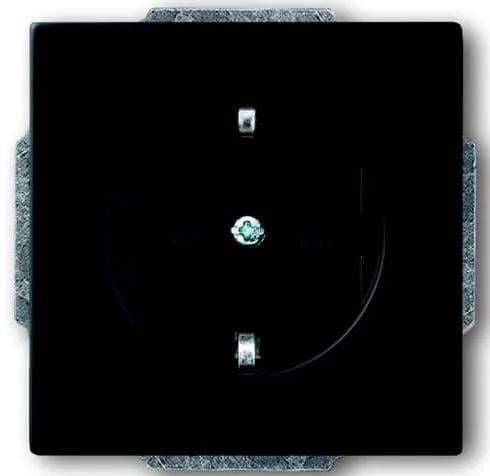 Розетка Future чорний оксамит одинарна із заземленням без рамки