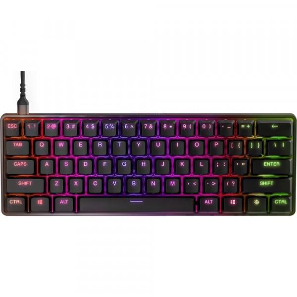 Клавиатура игровая оптическая SteelSeries Apex 9 Mini UA/OmniPoint/USB/RGB Black (64837)