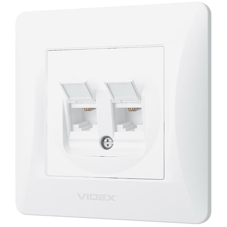 Розетка комбинированная Videx Binera CAT3+CAT6 VF-BNSK2PC6TF3-W Белый Розетка комбинированная Videx Binera CAT3+CAT6 VF-BNSK2PC6TF3-W Белый