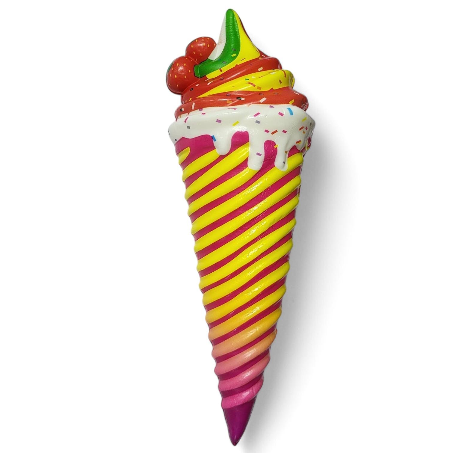 Антистресс игрушка сквиш Мороженое рожок 20 см Желто-красный микс - фото 1 Антистресс игрушка сквиш Мороженое рожок 20 см Желто-красный микс - фото 1