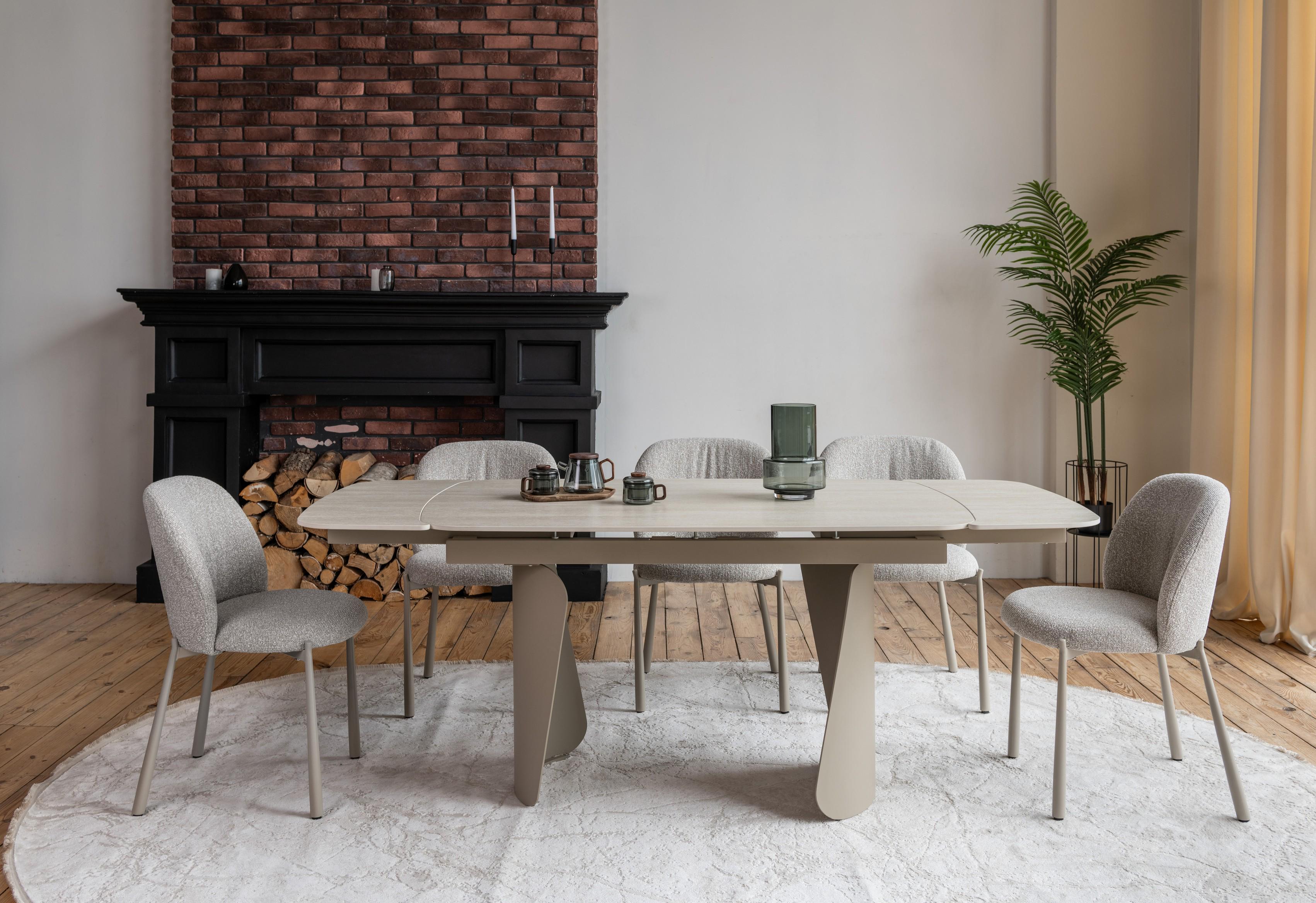 Обідній стіл розсувний Vetro Mebel Нардо 1400/2000х900x760 мм Крема марфіль/Бежевий TМL-1270) - фото 12 Обідній стіл розсувний Vetro Mebel Нардо 1400/2000х900x760 мм Крема марфіль/Бежевий TМL-1270) - фото 12