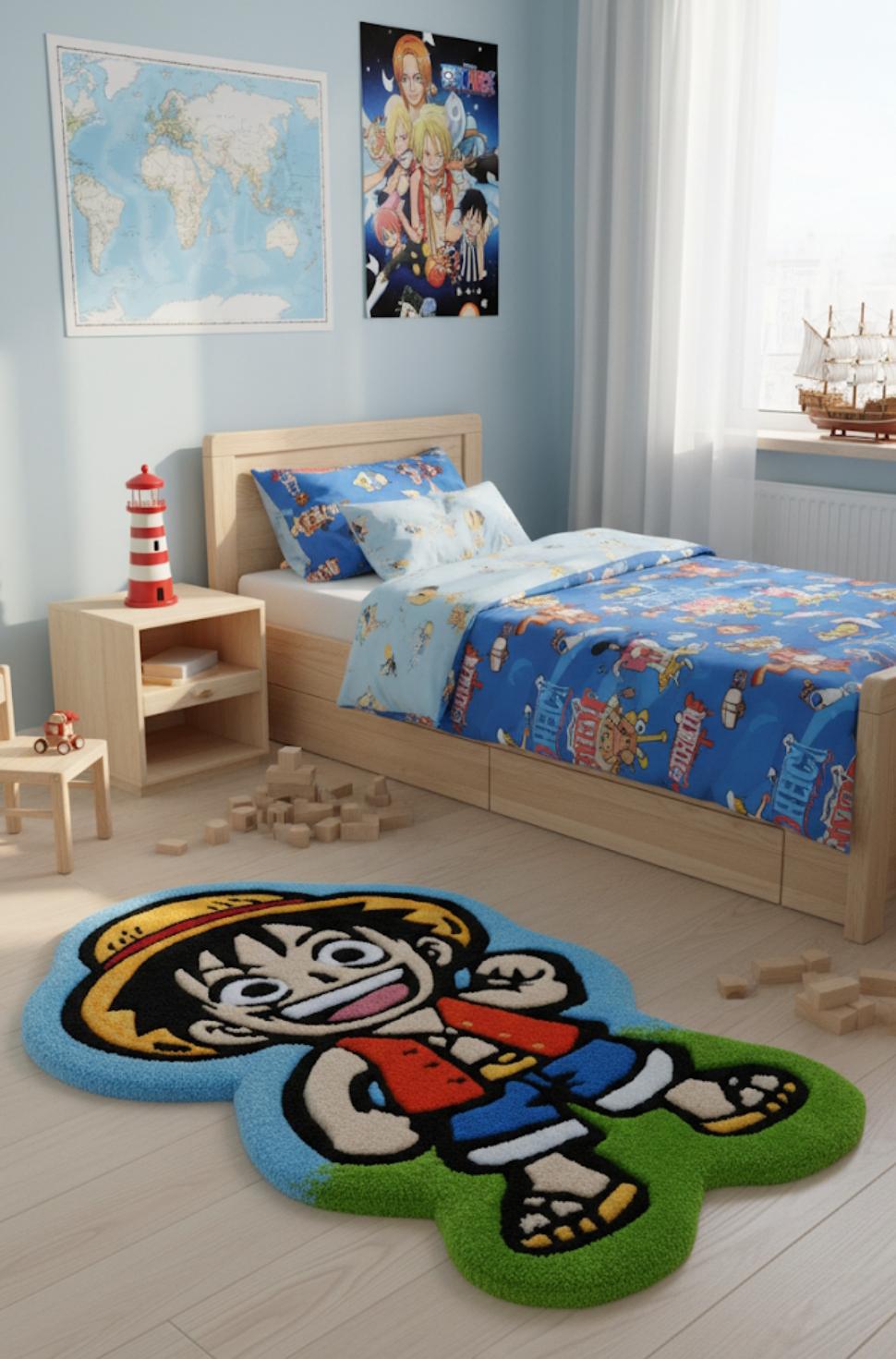 Килим ручної роботи Луффі гіпоалергенний 71х50 см (30101758)