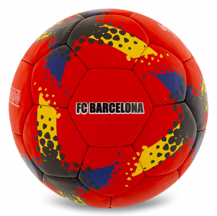 Мяч футбольный BALLONSTAR BARCELONA FB-0047-830 №5 PU Гриппи сшит вручную (29655072)