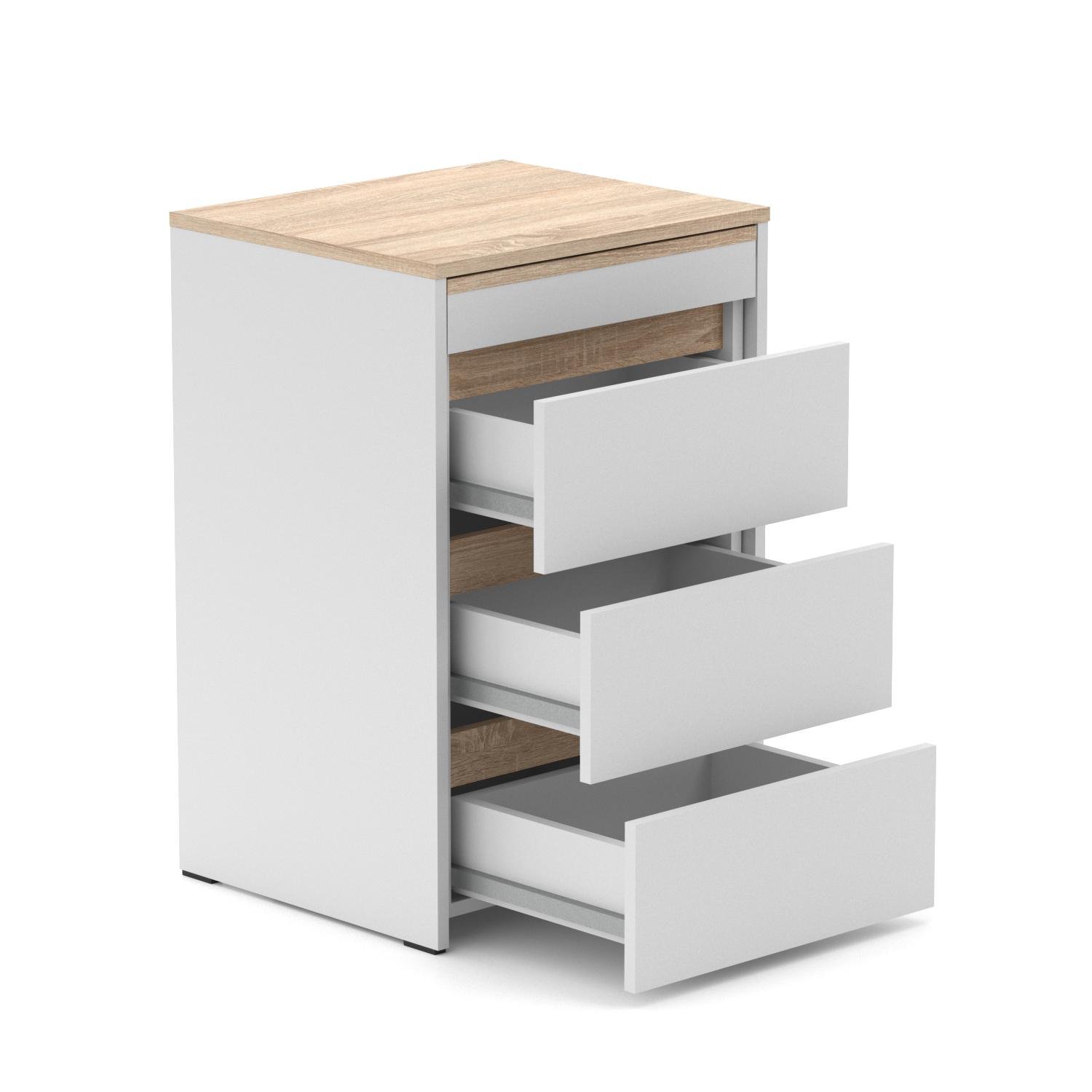 Стол трансформер комод Shiron Knap Knap письменный Белый/Дуб сонома (S202010321) - фото 3 Стол трансформер комод Shiron Knap Knap письменный Белый/Дуб сонома (S202010321) - фото 3