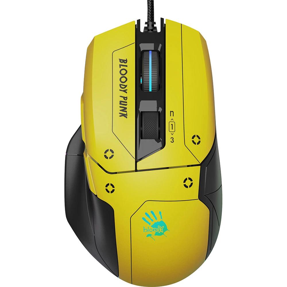 Компьютерная мышка игровая A4Tech Bloody W70 Max RGB Punk Yellow (W70 Max Bloody Punk Yellow)