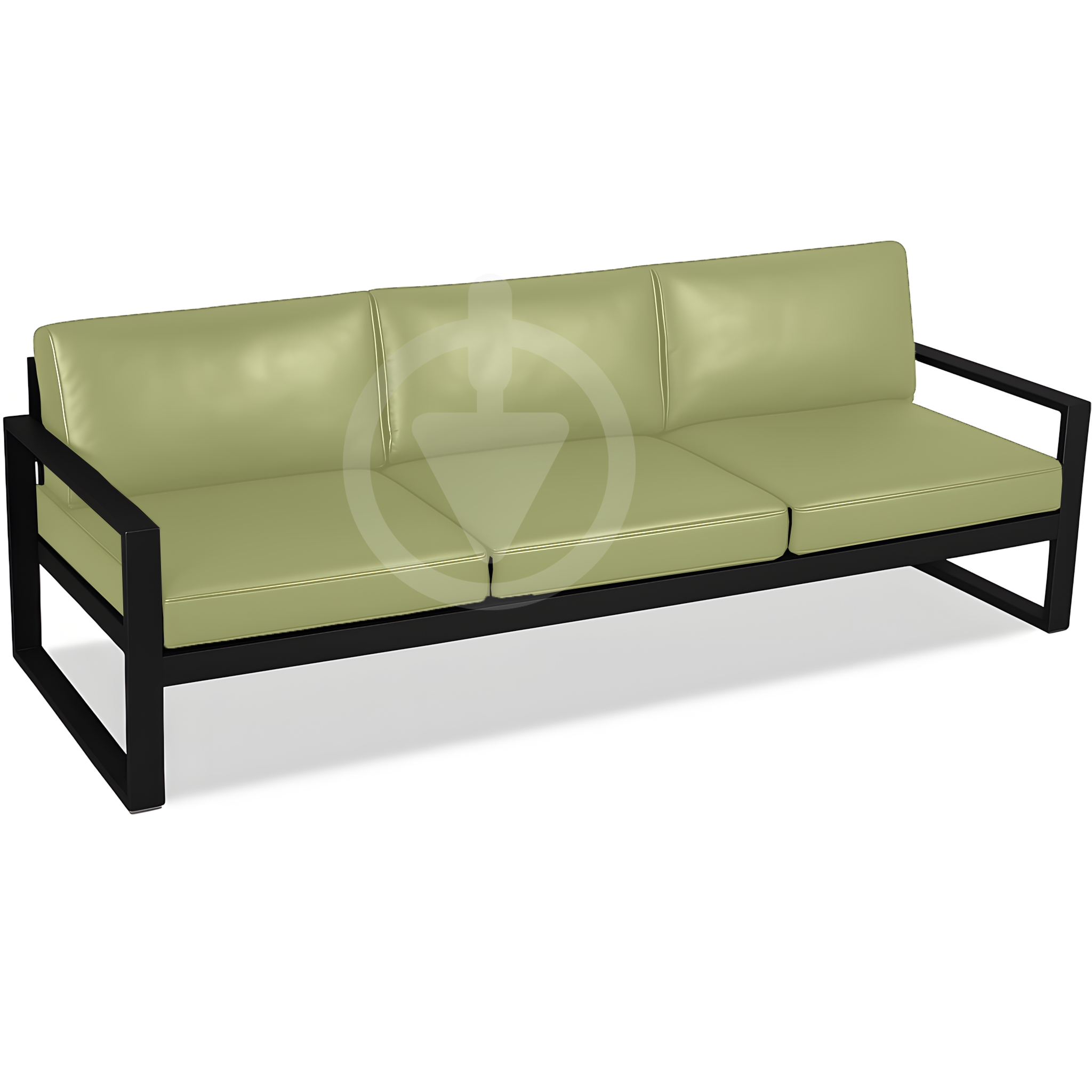 Диван металевий AVVS Бостон лофт з підлокітниками екошкіра 160 см Світло-оливковий Диван металевий AVVS Бостон лофт з підлокітниками екошкіра 160 см Світло-оливковий