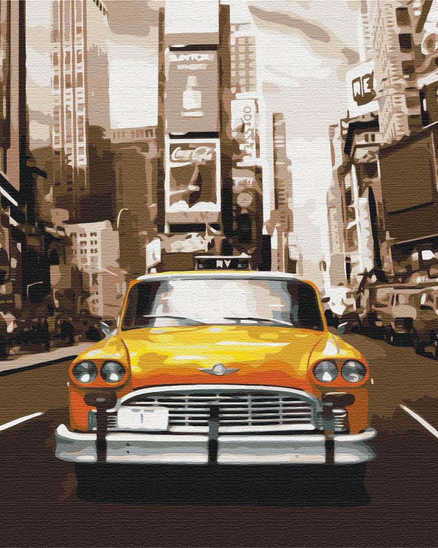 Картина за номерами Brushme Нью-Йоркське таксі 48x60 см (BS8241L)