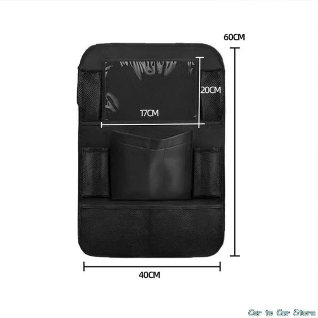 Органайзер автомобильный на спинку сиденья 60х40 см Черный (A000059) - фото 7