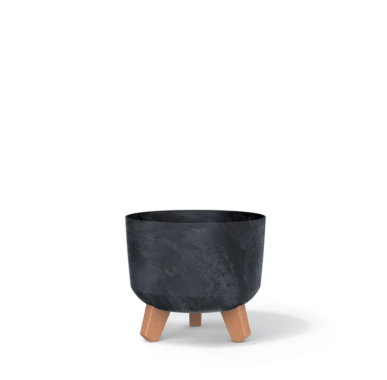Горшок цветочный Prosperplast Gracia на ножках Beton Effect 20 см Антрацит-мраморный (DGRL200E-S433)