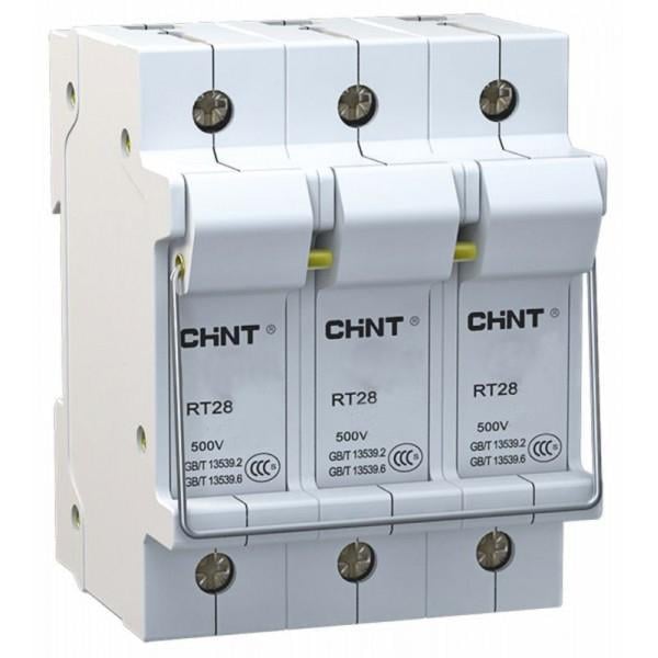 Держатель предохранителя CHINT NRT28-32 3P 32А 10x38 мм (520467)