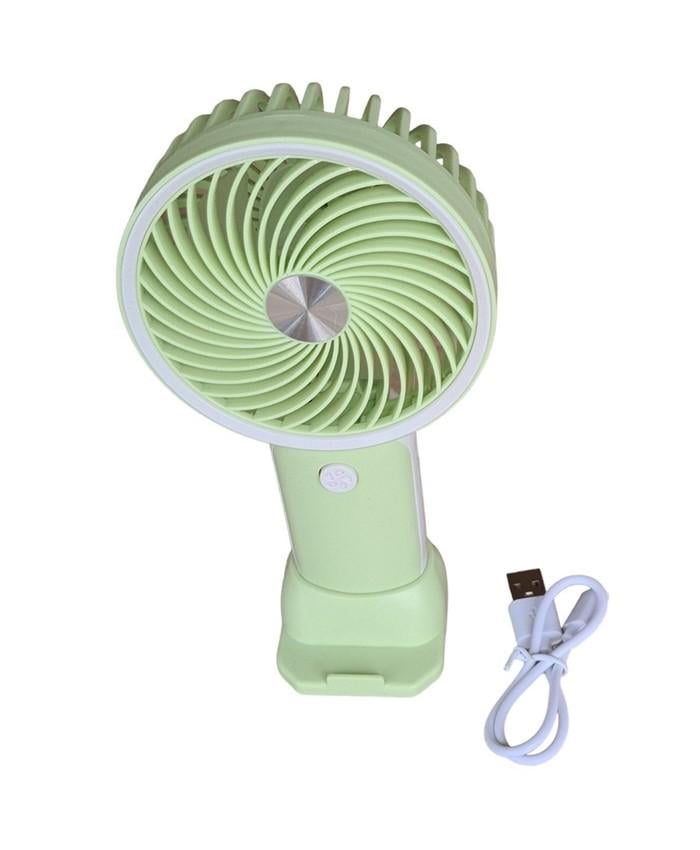 Вентилятор ручной Mini Fan HX09-1 аккумуляторный с подставкой для телефона Салатовый с белым (40be94fd)