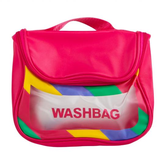 Набір косметичок Elisey Washbag 24х19 см 6 шт. Рожевий (9037-006)