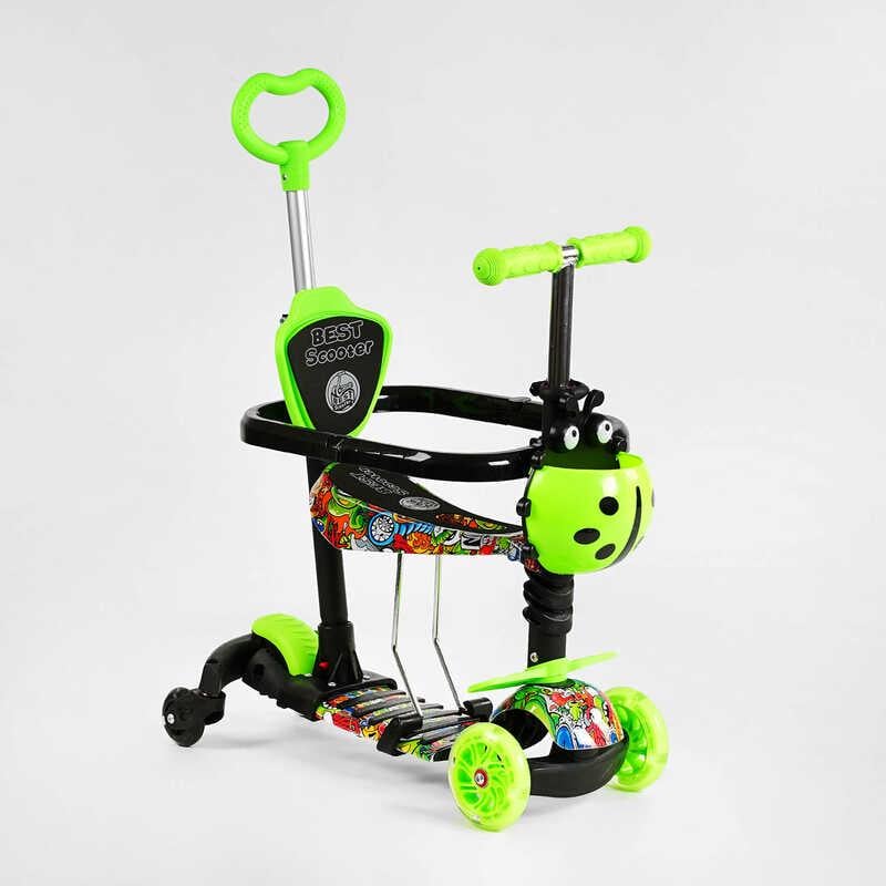 Самокат Best Scooter Graffiti 5в1 PU колеса подсветка колес Multicolor (131494)