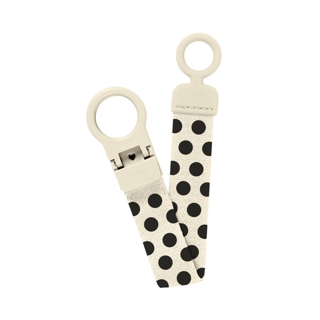 Держатель для пустышки Bibs Clip Loop Polka Ivory/Black