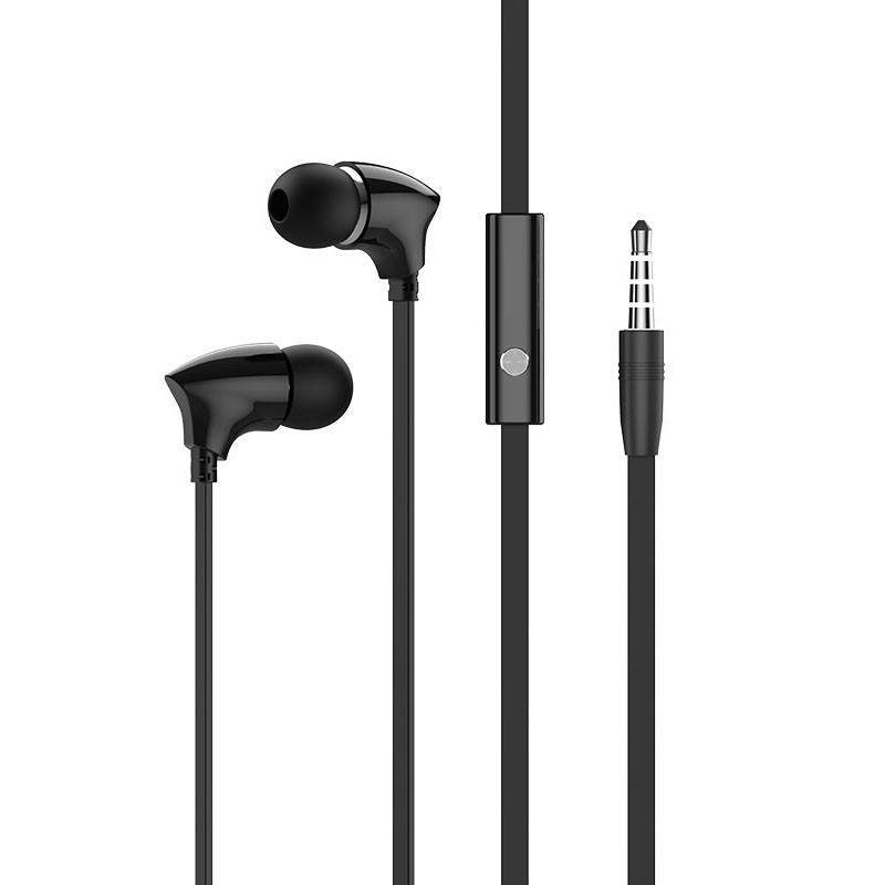 Наушники проводные вакуумные Borofone BM26 с микрофоном Black