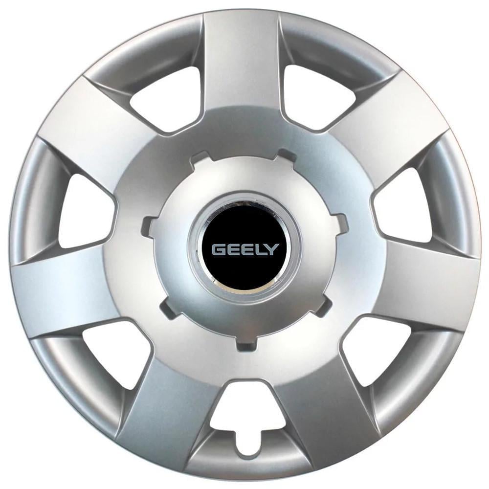 Колпаки SJS 219 с логотипом Geely 4 шт. R14 Серебряный (2789079924)