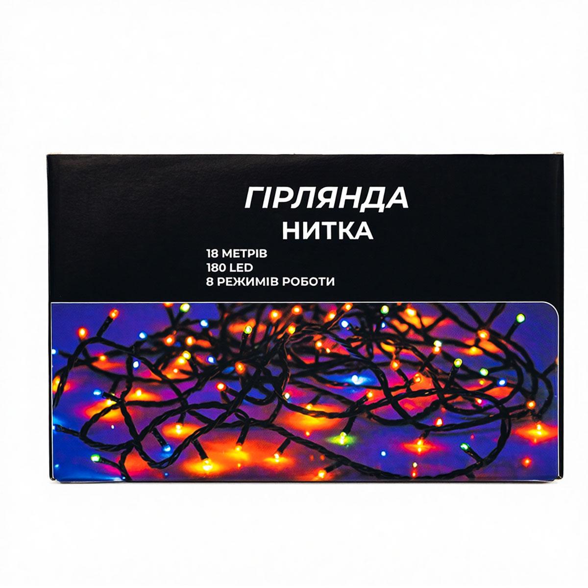 Гірлянда кімнатна Нитка W180LED18MBY 18 м 180 LED Чорний/Теплий Білий (29912754) - фото 6 Гірлянда кімнатна Нитка W180LED18MBY 18 м 180 LED Чорний/Теплий Білий (29912754) - фото 6