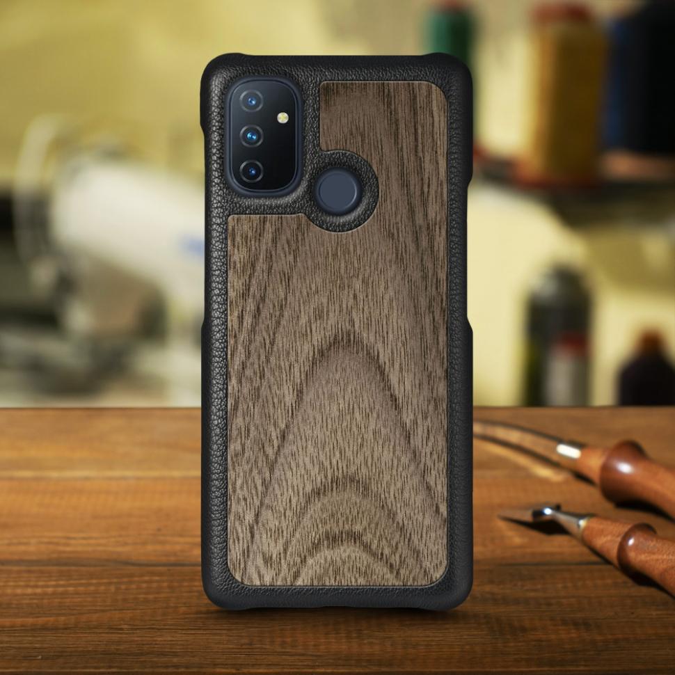 Кожаная накладка Stenk WoodBacker для OnePlus Nord N100 Черный (70400) Кожаная накладка Stenk WoodBacker для OnePlus Nord N100 Черный (70400)