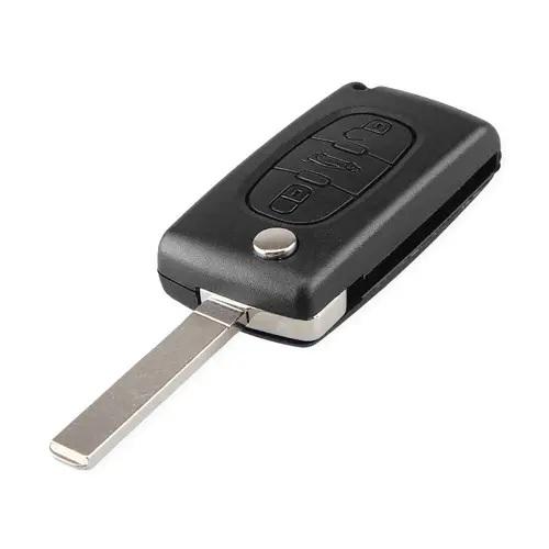 Корпус-заготовка для выкидного чип-ключа Peugeot 3 кнопки VA2 CE0536 DKT0269 Black