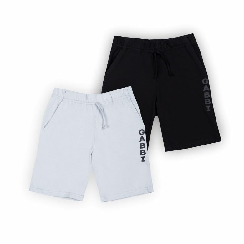 Шорты детские для мальчика GABBI SH-24-4 128 см 2 шт. Черный/Серый (14060)