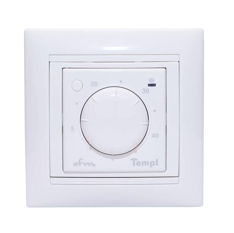 Терморегулятор для теплого пола Templ LTC 030 SFM 3,5kW 16A механический (1009473-White) - фото 1