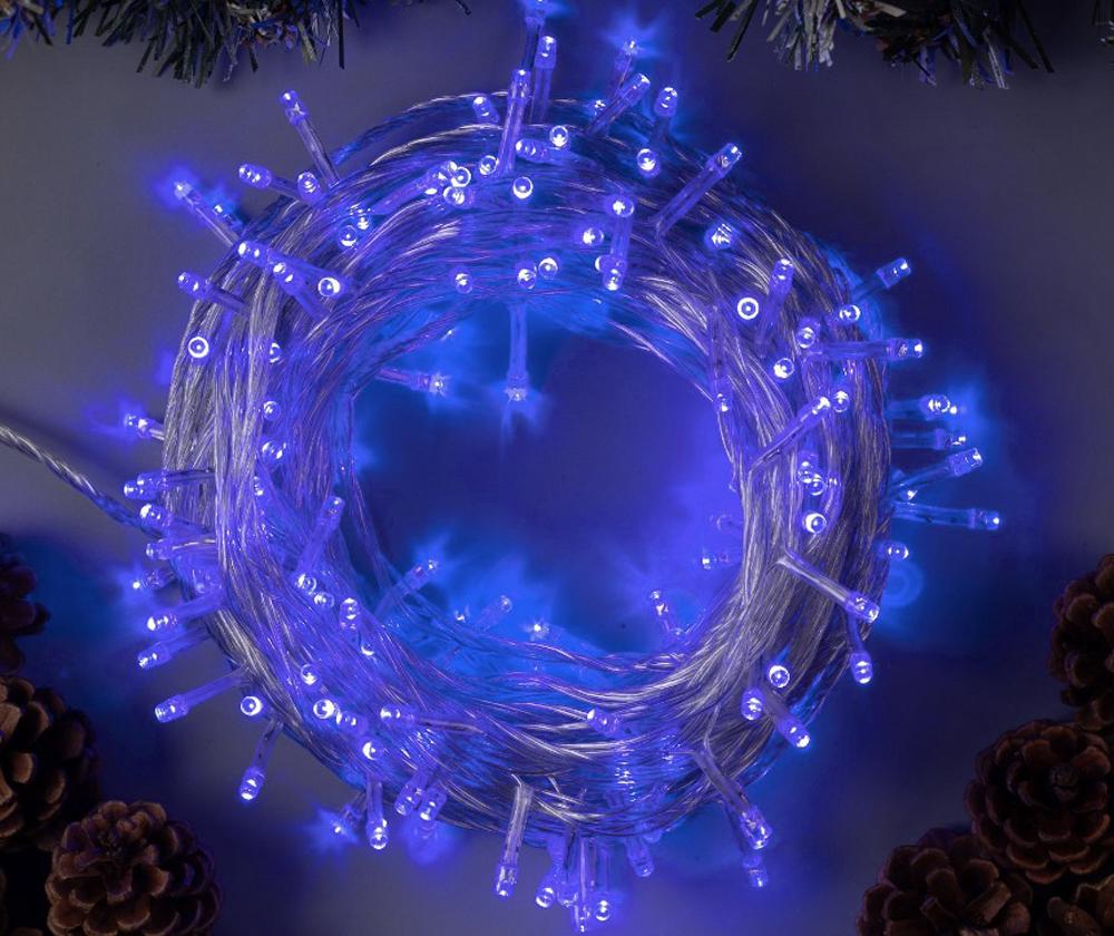 Светодиодная гирлянда на елку 500 LED 8 режимов 28 м Синий