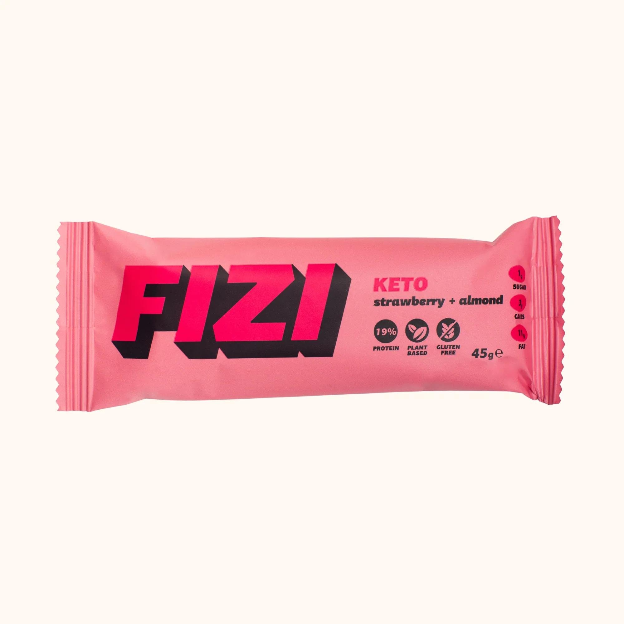 Батончик Fizi КЕТО Strawberry и Almond 45 г