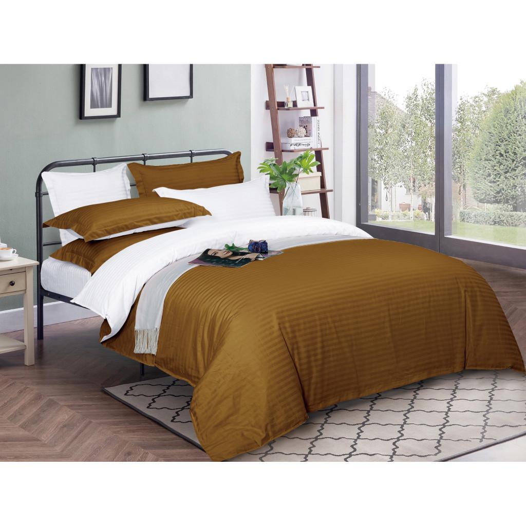 Комплект постельного белья MirSon 30-0005+30-0001 Batul satin-stripe семейный 160х220 см (215728)