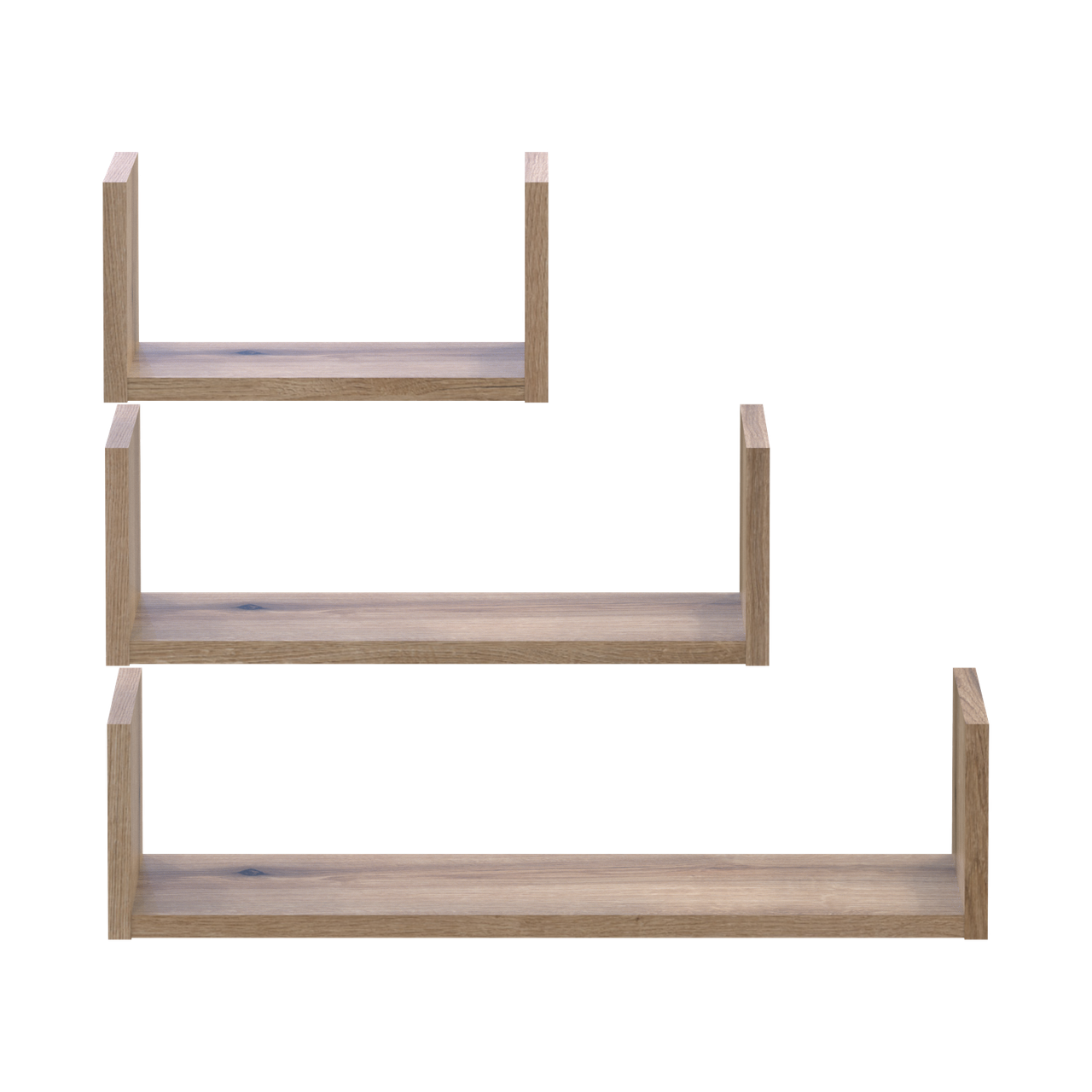 Комплект полок Doros Фил 3 шт. 30/45/60х15х15 см Дуб эвок (41516080)