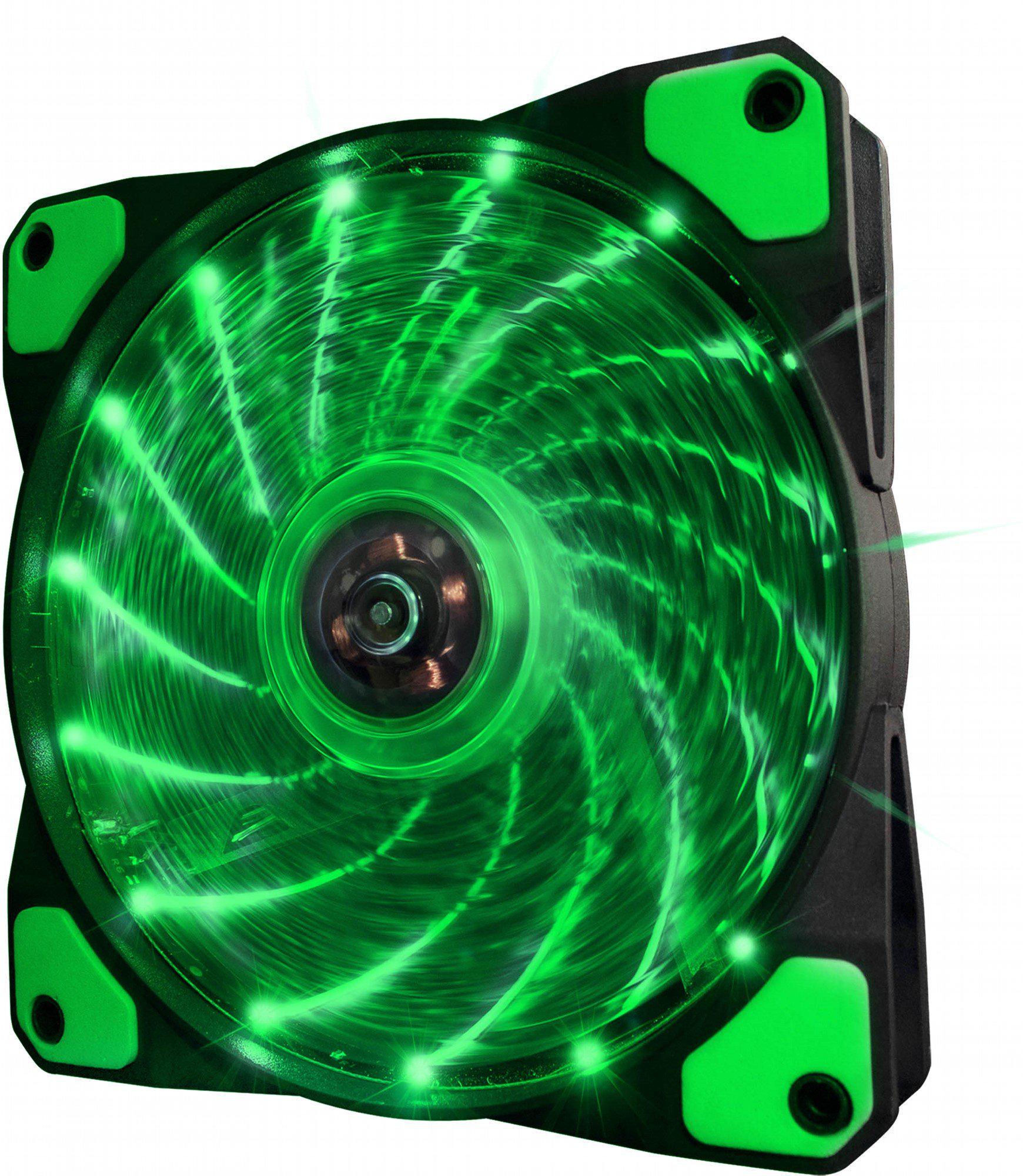 Вентилятор для корпуса Frime Iris LED Fan 15LED 120 мм Green (FLF-HB120G15)