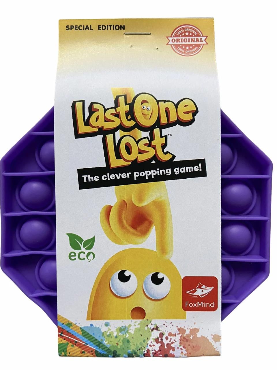 Сенсорная силиконовая игрушка пупырка антистресс Pop It Last One Lost Фиолетовый восьмиугольник