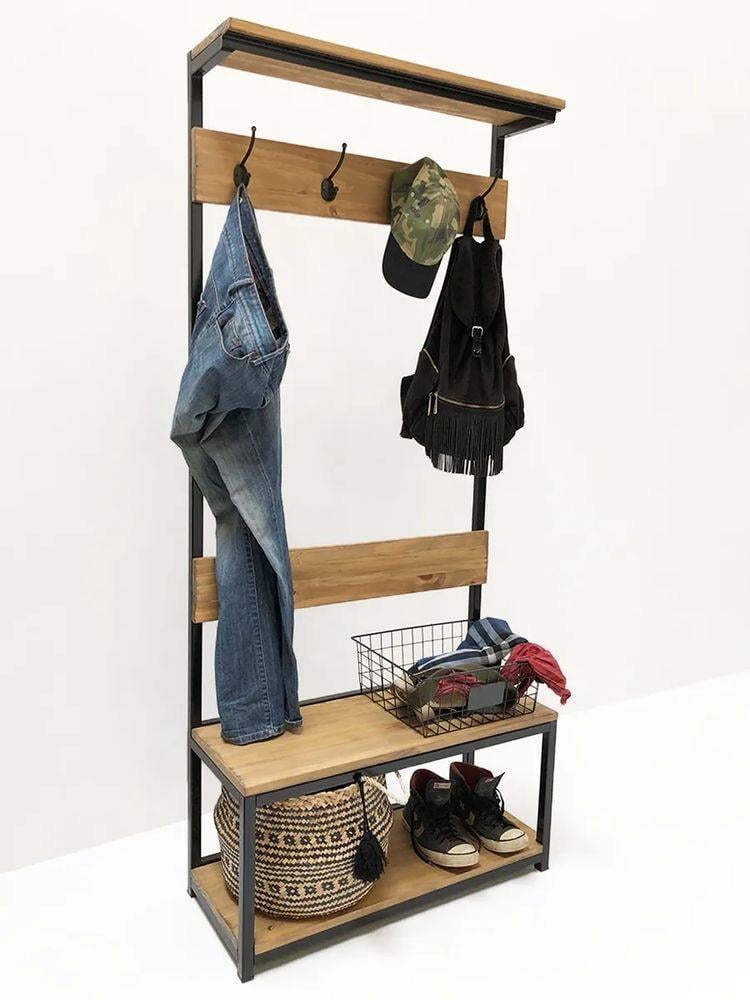 Прихожая из металла и ЛДСП P18.10-ML 1800х700х300 мм