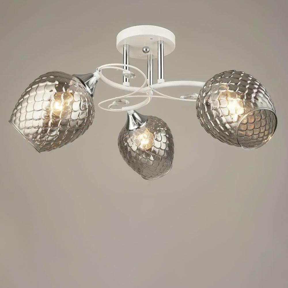 Люстра потолочная Lighthouse SRS-19524/3 WT/CH Белый/Хром