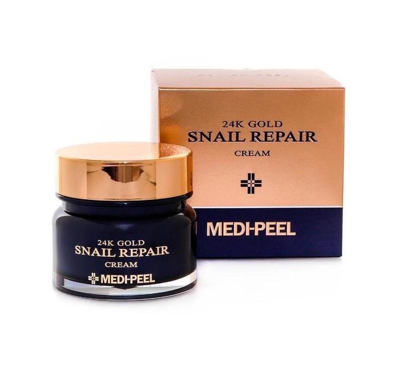 Крем для обличчя з колоїдним золотом та муцином равлика 24k Gold Snail Repair Cream Medi-Peel 50 мл (8809409345758)