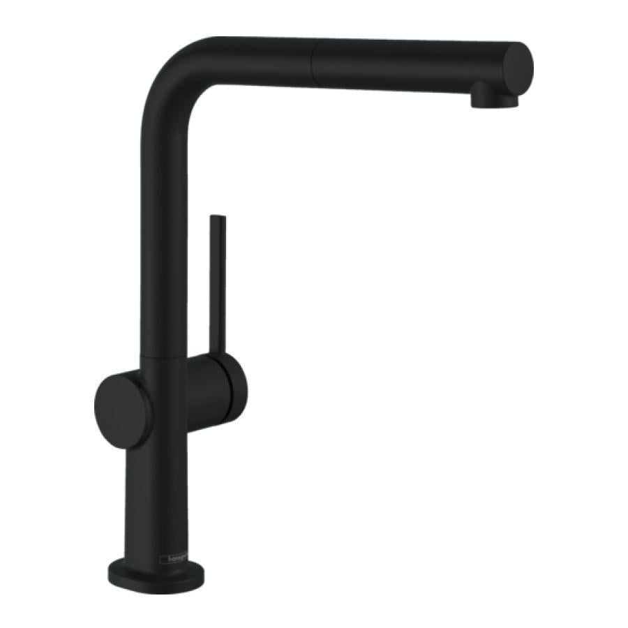 Смеситель для кухни Hansgrohe Talis M54 270 2jet с выдвижным изливом Черный (72808670)