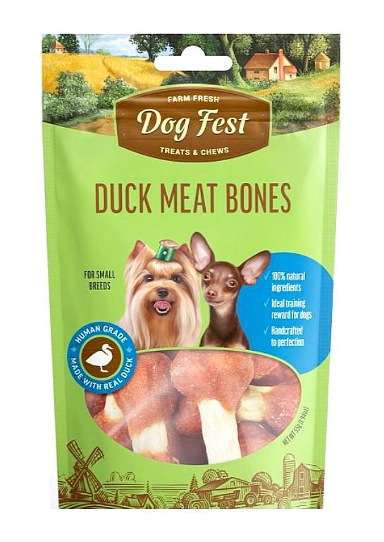 Ласощі для собак малих порід Dog Fest кісточка з філе качки 55 г (9521)