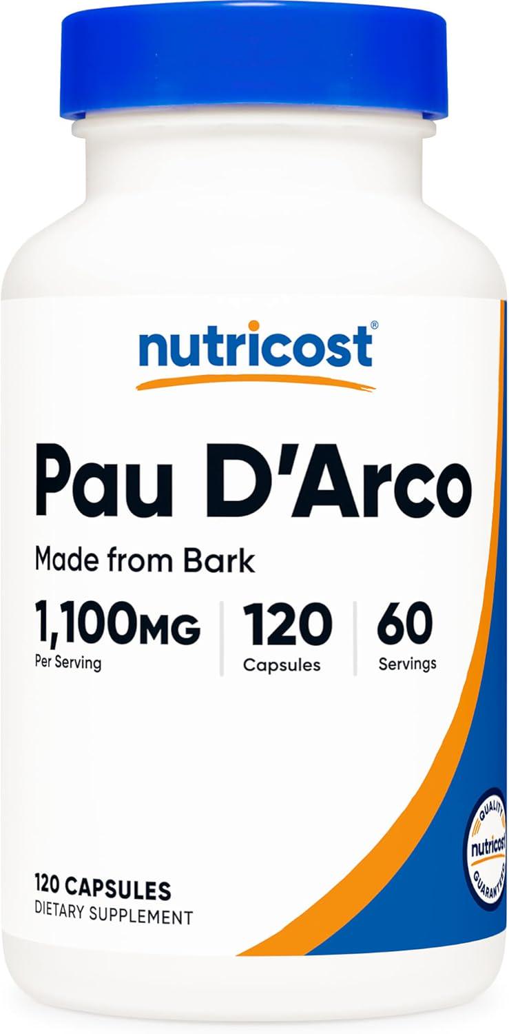 Кора дерева лапачо Nutricost Pau D'Arco 550 мг 120 кап.