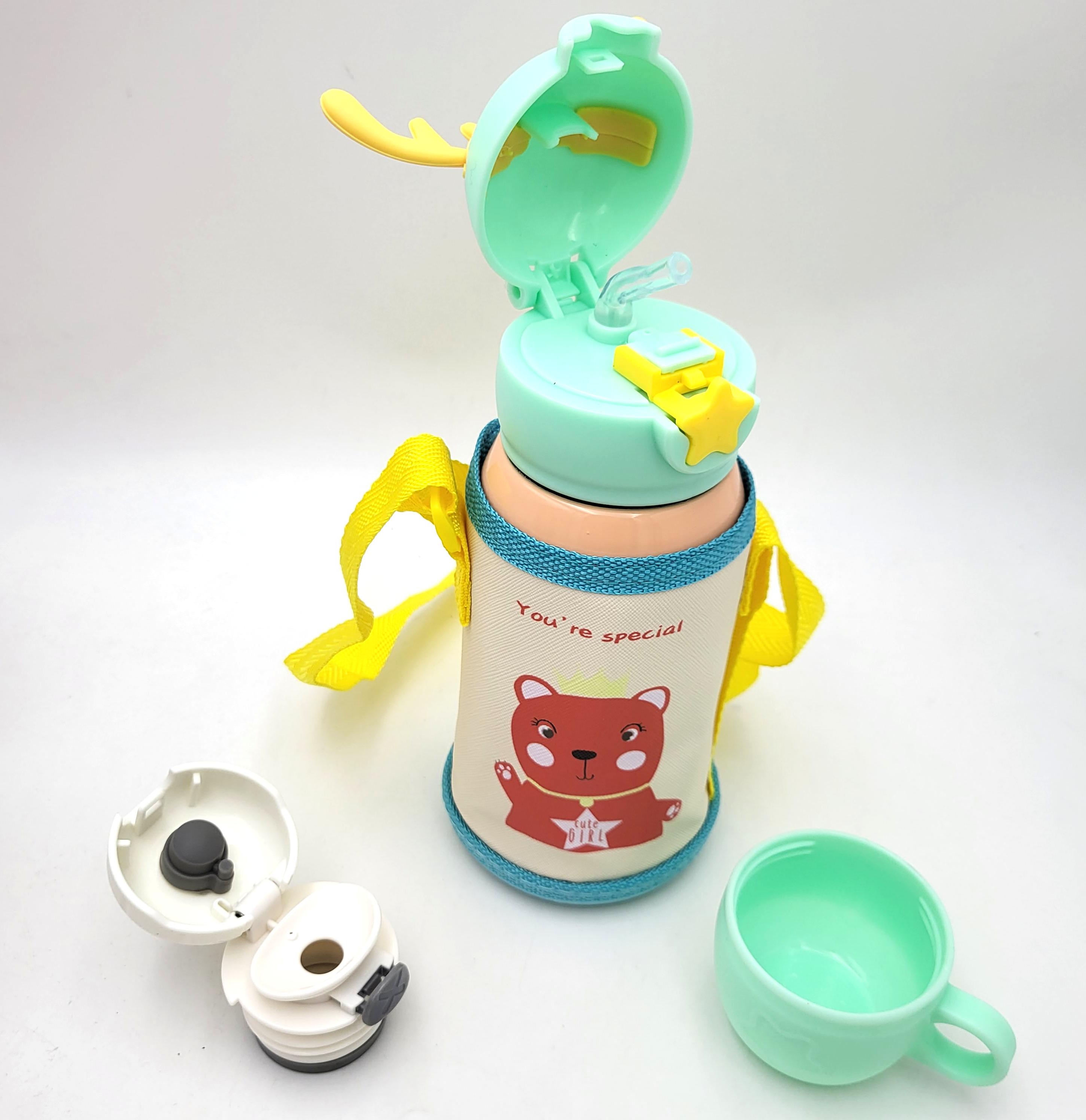 Термос для воды UKC EL-8002 с трубочкой поилкой с чехлом 500 мл Зеленый Термос для воды UKC EL-8002 с трубочкой поилкой с чехлом 500 мл Зеленый