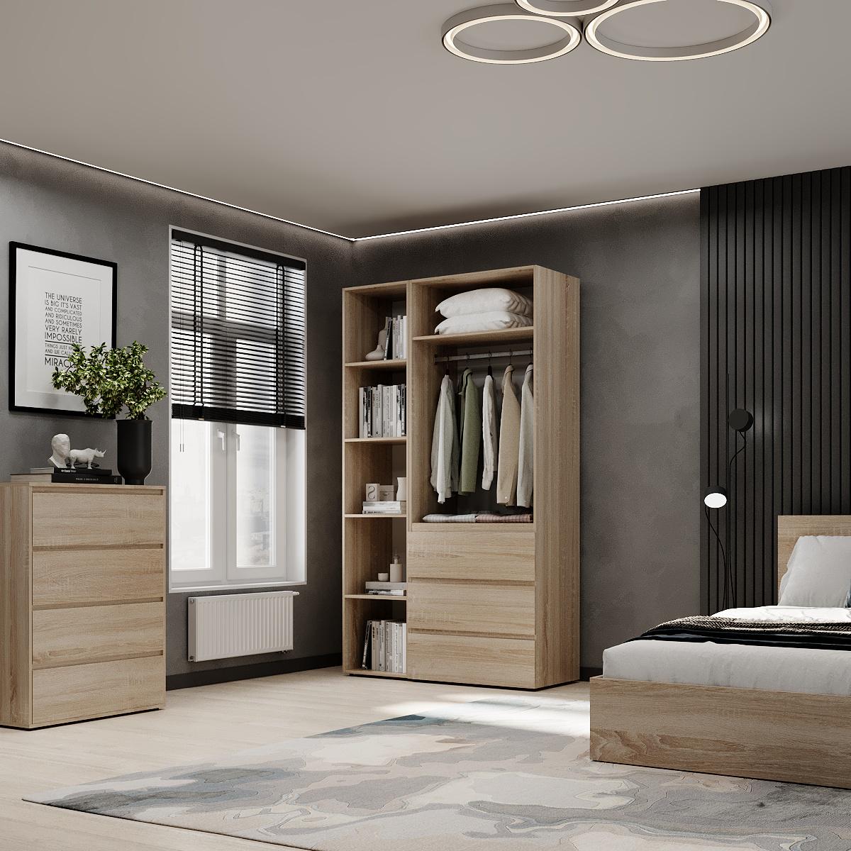 Шкаф распашной комбинированный ART IN HEAD №7 Light 1200x500x2200 мм Дуб Сонома светлый (GALTK0713000000) - фото 4