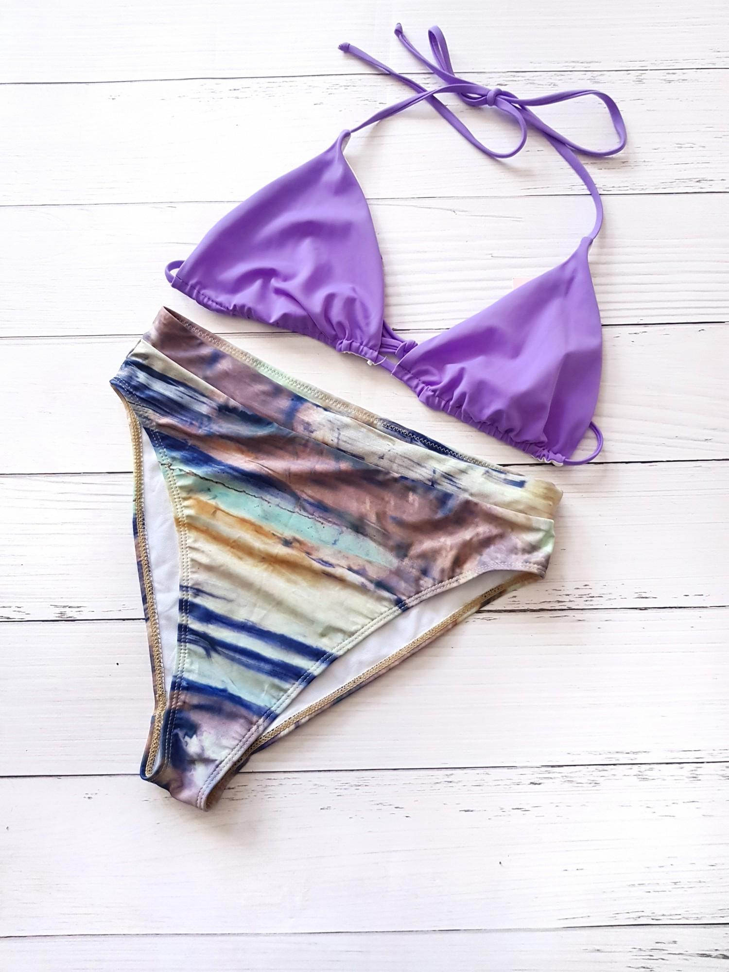 Жіночий роздільний купальник Missguided XL р. 48 в бузкових тонах (9658)